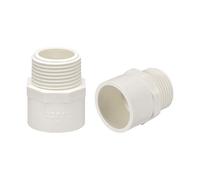sourcing map 32mm Slip X G1 Male Thread PVC Pipe Fitting Adapter Connector 5Pcs