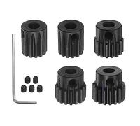 sourcing map 32P Hardened Pinion Motor Gear Set 5pcs 13T 14T 15T 16T 17T Fit 5mm RC Motor Shaft 0.8 Metric Pitch 32 Pitch Gears for RC Car, with Hex Key