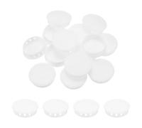 sourcing map 32PCS 40mm/1.57" White Plastic Hole Plugs, Flush Type Panel Hole Plugs Insert End Caps for Locking Hole Tubes Furniture Cabinet