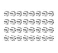 sourcing map 32Pcs Aluminum Spacers, 5mm ID x 8mm OD x 6mm Length Screw Standoff Bushing Plain Finish Unthreaded Metal Round Spacer, Unthreaded Standoff Bushing for M5 Screw Bolts