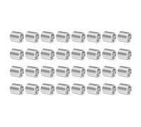sourcing map 32Pcs Aluminum Spacers, 5mm ID x 8mm OD x 8mm Length Screw Standoff Bushing Plain Finish Unthreaded Metal Round Spacer, Unthreaded Standoff Bushing for M5 Screw Bolts