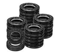 Sourcing Map 32pcs Black Curtain Grommets, 1-5/7" (42 mm) ID, PP Plastic, Low-Noise Sliding