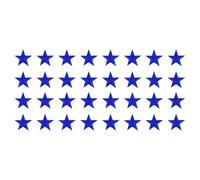 sourcing map 32Pcs Iron on Star Patches, Sew on Star Embroidered Patches, Decorative Repair Patch Applique for DIY Crafts Backpacks Bags Hats Clothes, 29mm Navy Blue