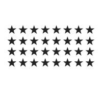 sourcing map 32Pcs Iron on Star Patches, Sew on Star Embroidered Patches, Decorative Repair Patch Applique for DIY Crafts Backpacks Bags Hats Clothes, 29mm Black