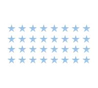 sourcing map 32Pcs Iron on Star Patches, Sew on Star Embroidered Patches, Decorative Repair Patch Applique for DIY Crafts Backpacks Bags Hats Clothes, 29mm Sky Blue