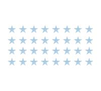 sourcing map 32Pcs Iron on Star Patches, Sew on Star Embroidered Patches, Decorative Repair Patch Applique for DIY Crafts Backpacks Bags Hats Clothes, 29mm Light Blue