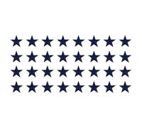 sourcing map 32Pcs Iron on Star Patches, Sew on Star Embroidered Patches, Decorative Repair Patch Applique for DIY Crafts Backpacks Bags Hats Clothes, 29mm Dark Blue