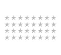 sourcing map 32Pcs Iron on Star Patches, Sew on Star Embroidered Patches, Decorative Repair Patch Applique for DIY Crafts Backpacks Bags Hats Clothes, 29mm Silver Gray