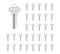 sourcing map 32pcs Key Blanks SC1 Brass Key Blanks Uncut Copper Structures for House Door Lock Replacement, Silver