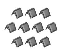 sourcing map 32Pcs Pinch Crimp Ends, 6mm Cord End Clasps Ribbon Crimp Ends Leather End Crimp End Fastener Rope Clip for Tag Belt Cotton Webbing DIY Making, Metallic Black