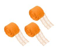 sourcing map 33 Yard Lace Trim Ribbon, 1.8 Inch Wide Vintage Floral Pattern Crochet Lace Edge Ribbon Trimming for DIY Sewing Crafts Gift Wrap Wedding Dress Home Decoration(Orange, 3 Roll)