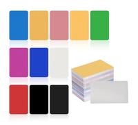 sourcing map 330Pcs Metal Business Card Blanks,1/64" Thick 3.4x2 Multicolor Aluminum Laser Engraving Materials Unique Cards for DIY Name Cards,Credit,Luggage Tags