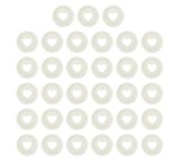 sourcing map 33Pcs Plastic Book Binding Discs, 24mm Heart Discbound Expansion Discs Binder Ring for DIY Notebooks Planner Accessories, White