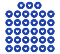 sourcing map 33Pcs Plastic Book Binding Discs, 24mm Heart Discbound Expansion Discs Binder Ring for DIY Notebooks Planner Accessories, Dark Blue