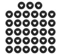 sourcing map 33Pcs Plastic Book Binding Discs, 24mm Heart Discbound Expansion Discs Binder Ring for DIY Notebooks Planner Accessories, Black