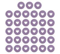 sourcing map 33Pcs Plastic Book Binding Discs, 24mm Heart Discbound Expansion Discs Binder Ring for DIY Notebooks Planner Accessories, Mauve