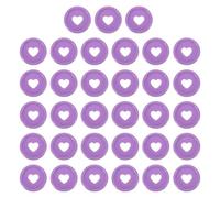 sourcing map 33Pcs Plastic Book Binding Discs, 24mm Heart Discbound Expansion Discs Binder Ring for DIY Notebooks Planner Accessories, Light Purple