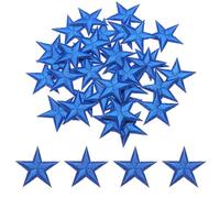 sourcing map 33Pcs Star Iron on Patches Small Star Embroidered Applique Sew on Patches for DIY Crafts Clothing Repairing Bag Hat Decoration,Navy