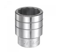 sourcing map 34mm 12 Point Shallow Socket 3/4" Drive Standard Metric CR-V
