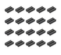 sourcing map 34Pcs DIP IC Chip Socket Adapter 7.62mm Row Pitch 14 Pin IC Assortment Kit 2.54mm/0.1" Pitch for Breadboard Project, PCB Board Design