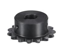 sourcing map #35 Chain Roller Sprocket B Type, 1/2" Bore 15 Tooth Single Strand Chain Sprocket, Carbon Steel, Keyway with Set Screws