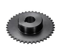 sourcing map #35 Chain Roller Sprocket B Type, 1" Bore 40 Tooth Single Strand Chain Sprocket, Carbon Steel, Keyway with Set Screws