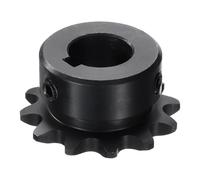 sourcing map #35 Chain Roller Sprocket B Type, 5/8" Bore 12 Tooth Single Strand Chain Sprocket, Carbon Steel, Keyway with Set Screws