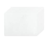 sourcing map 35 Pcs Self Adhesive Index Card Pockets with Top Open, 3.9" x 2.8" Clear Plastic Labels Holders Card Holder for Libraries Organizing and Protecting Index Cards, Transparent