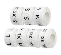 sourcing map 3500 Pcs Clothing Size Stickers Labels Rolls 1 Inch Round Self Adhesive Apparel Stickers for Clothing T-Shirts Trousers Skirt Home Retail (XS+S+M+L+XL+2XL+3XL)