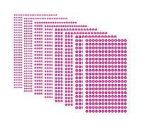 sourcing map 3584 Pcs Self Adhesive Face Gems, 3/4/5/6mm Rhinestone Stickers Stick on Jewel for Face Eye Body Nails Makeup DIY Crafts Gems, Rose Red