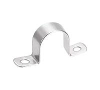 sourcing map 35mm(1.4") Rigid Pipe Strap, 2 Holes Tube Straps 304 Stainless Steel Tension Tube Clamp 4pcs