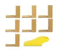 sourcing map 35pcs Detail Sander Paper Kit 40/60/80/120/180/240/320 Grits 3.5" x 1.2" Micro Mini Hand Sanding Papers Sheets Wet Dry Sandpapers with 1pcs Hook & Loop Finger Sanding Block Tool