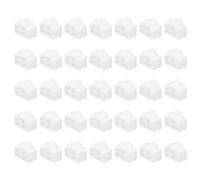 sourcing map 35pcs RJ45 Port Duct Covers Caps Silicone Plugs Protector for Laptop PC Ethernet RJ45 Female Plug, White