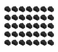 sourcing map 35pcs RJ45 Port Duct Covers Caps Silicone Plugs Protector for Laptop PC Ethernet RJ45 Female Plug, Black
