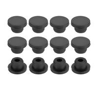 sourcing map 35Pcs Silicone Hole Plug 16mm, Black High Temp T Type Rubber Stoppers for 15-15.8mm Hole, Waterproof Button Hole End Covers for Powder Coating, Sealing Plugs, Pipe Holes