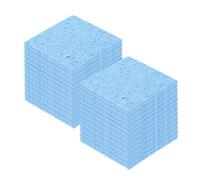 sourcing map 35PCS Soldering Sponge 60 x 60mm Square with Holes Blue Cleaning Pad Welding Tip Iron Replacement for Cleaning Soldering Iron 1mm Natural Thickness 6mm Water Absorption Thickness