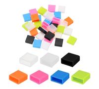 sourcing map 35pcs USB Type A Port Plugs Covers Caps Silicone Anti Dust Protector for USB Male End, Black/White/Clear/Orange/Green/Blue/Pink