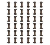sourcing map 36 Pcs 2.0x4.0cm Small Empty Thread Spools, Coffee Color Unfinished Wooden Spools Wire Weaving Bobbins, Wire Weaving Bobbins for Embroidery DIY Sewing Machines Cord Jewelry Chain
