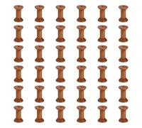 sourcing map 36 Pcs 3.0x5.0cm Small Empty Thread Spools, Camel Color Unfinished Wooden Spools Wire Weaving Bobbins, Wire Weaving Bobbins for Embroidery DIY Sewing Machines Cord Jewelry Chain