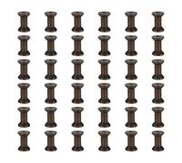 sourcing map 36 Pcs 3.0x5.0cm Small Empty Thread Spools, Coffee Color Unfinished Wooden Spools Wire Weaving Bobbins, Wire Weaving Bobbins for Embroidery DIY Sewing Machines Cord Jewelry Chain