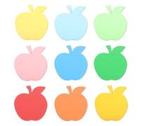 sourcing map 36 Pcs Colorful Apple Cutouts Paper, Spring Bulletin Board Cutouts Decorations Apple Shaped Die Cut Paper Cut-Outs with Glue Point for DIY Craft Classroom