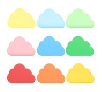sourcing map 36 Pcs Colorful Cloud Cutouts Paper, Spring Bulletin Board Cutouts Decorations Cloud Shaped Die Cut Paper Cut-Outs with Glue Point for DIY Craft Classroom