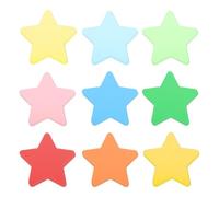 sourcing map 36 Pcs Colorful Stars Cutouts Paper, Spring Bulletin Board Cutouts Decorations Stars Shaped Die Cut Paper Cut-Outs with Glue Point for DIY Craft Classroom