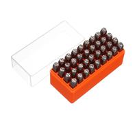 sourcing map 36 Pcs Metal Letter Stamps 5/16" 8mm 40Cr Uppercase Letter and Number Stamp Set Hand Stamping Punch Kit with Case for Jewelry Making Craft Arts Ring Bracelet
