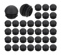 sourcing map 36 Pcs Round Plastic Plug, Black Tubing End Cap Plugs, 25mm(0.98 Inch) Furniture Legs Pipe Insert, Glide Protection for Chair, Sofa, Table, Shelf
