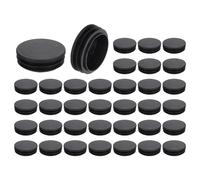 sourcing map 36 Pcs Round Plastic Plug, Black Tubing End Cap Plugs, 50mm(1.97 Inch) Furniture Leg Pipe Insert, Glide Protection for Chair, Sofa, Table, Shelf
