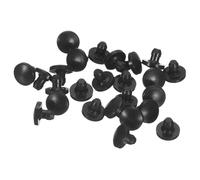 sourcing map 36 Pcs Silicone Plugs, Rubber Round Snap in Locking Hole Plugs for 2.5-3mm Hole, Hole Stoppers Waterproof Hole Plug for Metal Tube, Furniture End Caps Inserts, Black