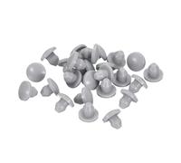 sourcing map 36 Pcs Silicone Plugs, Rubber Round Snap in Locking Hole Plugs for 3.5-4mm Hole, Hole Stoppers Waterproof Hole Plug for Metal Tube, Furniture End Caps Inserts, Gray