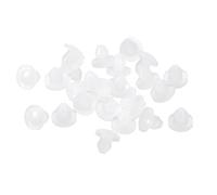 sourcing map 36 Pcs Silicone Plugs, Rubber Round Snap in Locking Hole Plugs for 3.5-4mm Hole, Hole Stoppers Waterproof Hole Plug for Metal Tube, Furniture End Caps Inserts, Clear