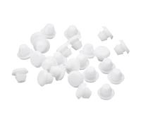 sourcing map 36 Pcs Silicone Plugs, Rubber Round Snap in Locking Hole Plugs for 5-5.5mm Hole, Hole Stoppers Waterproof Hole Plug for Metal Tube, Furniture End Caps Inserts, White